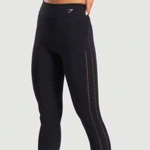 Laser Cut Tights - Black leggings